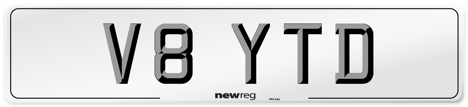 V8 YTD Number Plate from New Reg